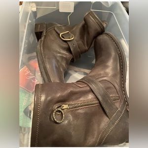 Fiorentini + Baker Eternity Eli-brown  Leather Boots fur lined 36.5